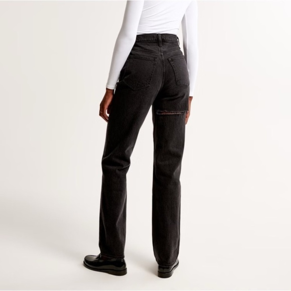ABERCROMBIE & FITCH CURVE LOVE JEANS - THE 90S STRAIGHT - 27 SHORT